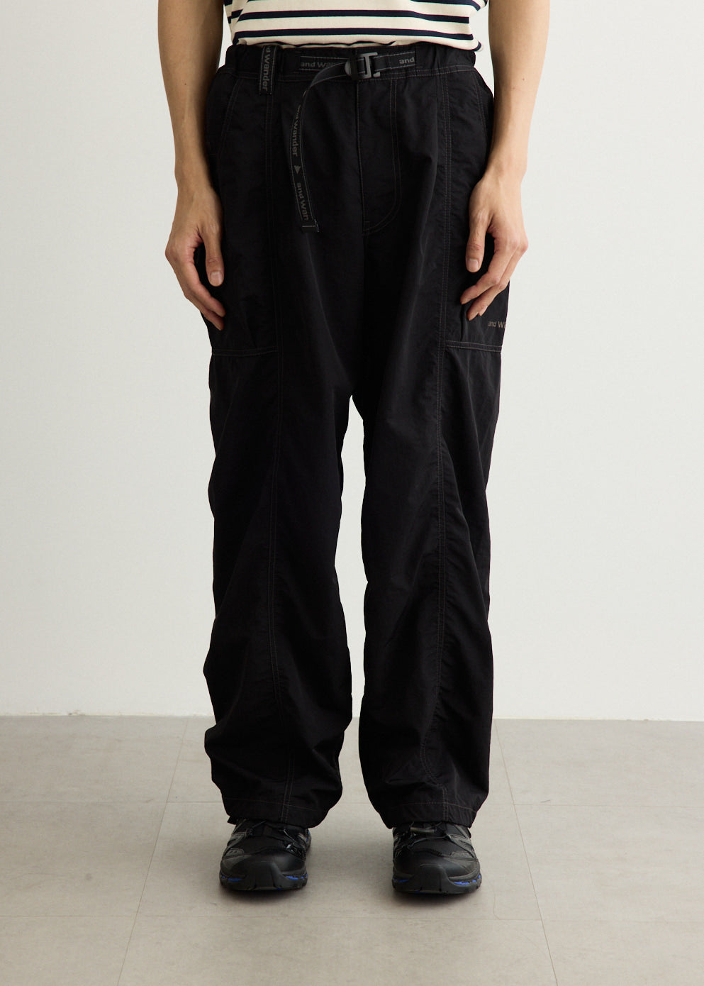 Crinkled Nylon Pants