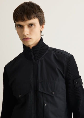 Ghost Cotton Canvas Knit Bomber Jacket