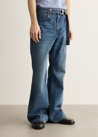 x Sacai Belted Flare Pants