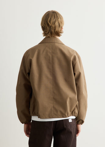 Bonded Tropical Wool Zip Blouson