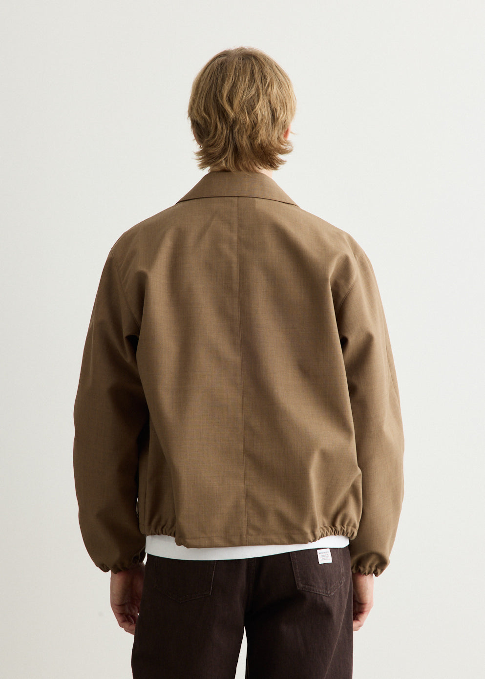 Bonded Tropical Wool Zip Blouson