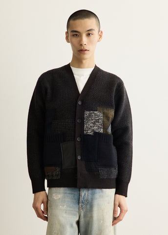 Multi Fabric Patchwork Cardigan