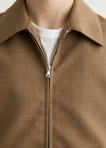 Bonded Tropical Wool Zip Blouson