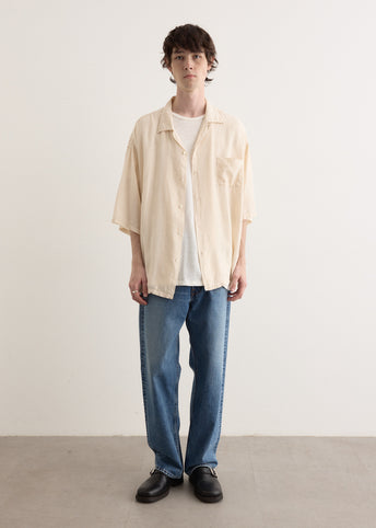 Soft Linen Open Collar BIG Shirt