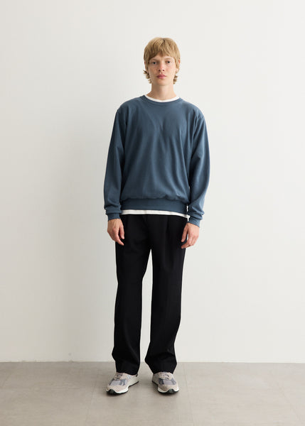 Light Wool Max Gabardine Two-Tuck Slacks