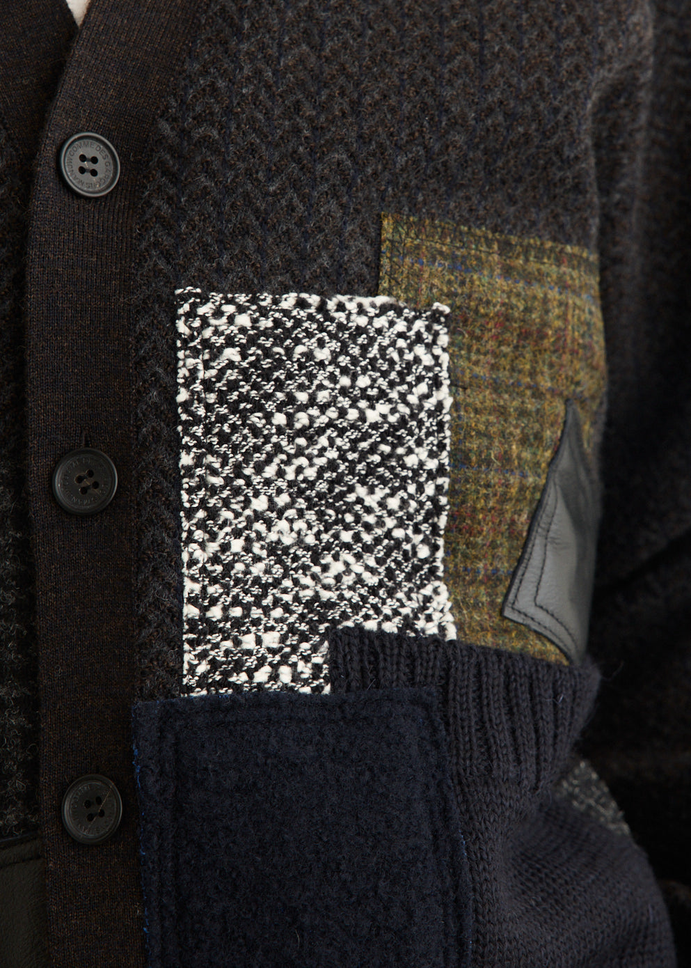 Multi Fabric Patchwork Cardigan