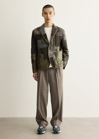 Nylon Ripstop x Wool Mix Jacket