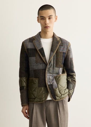 Nylon Ripstop x Wool Mix Jacket