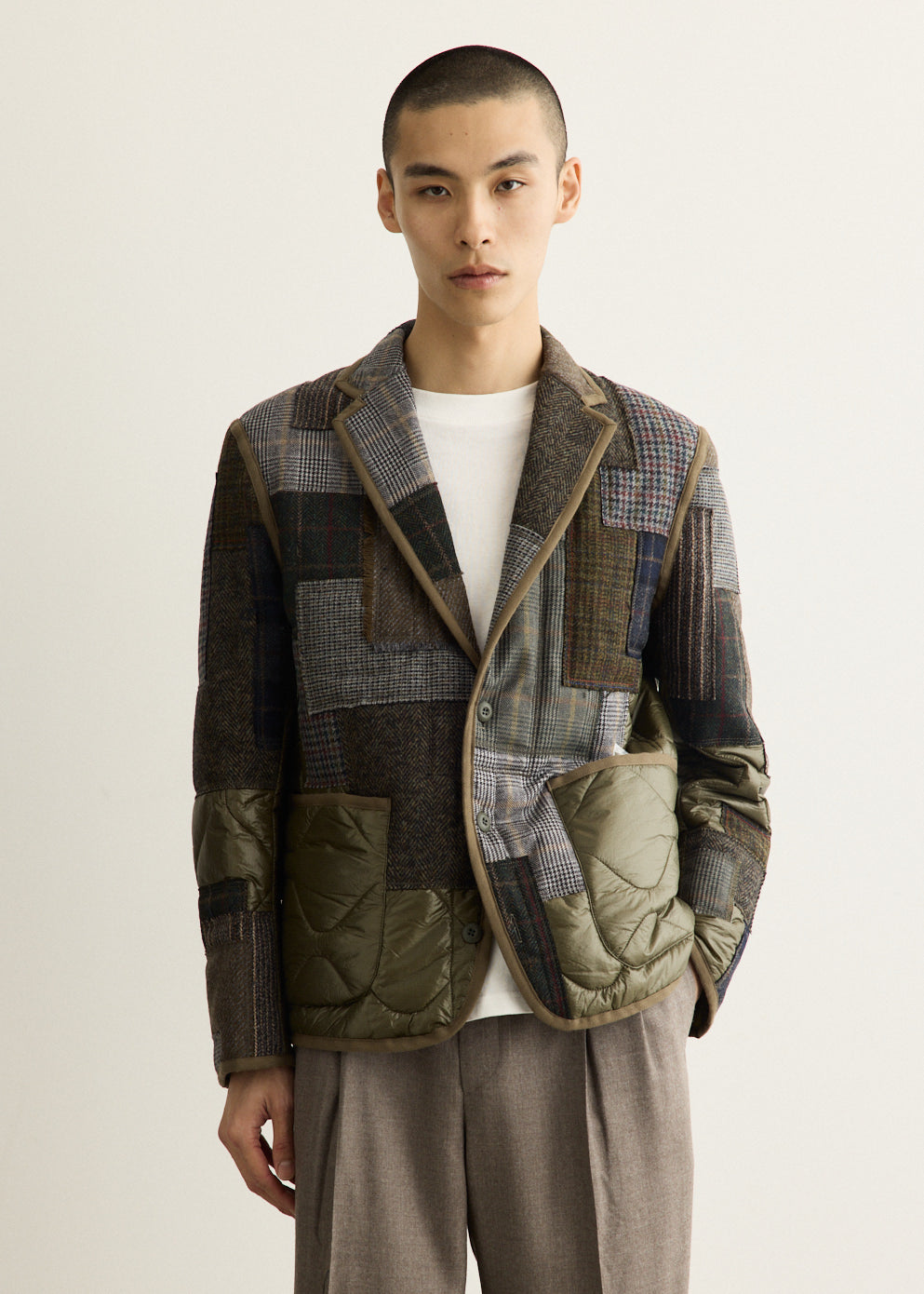 Nylon Ripstop x Wool Mix Jacket