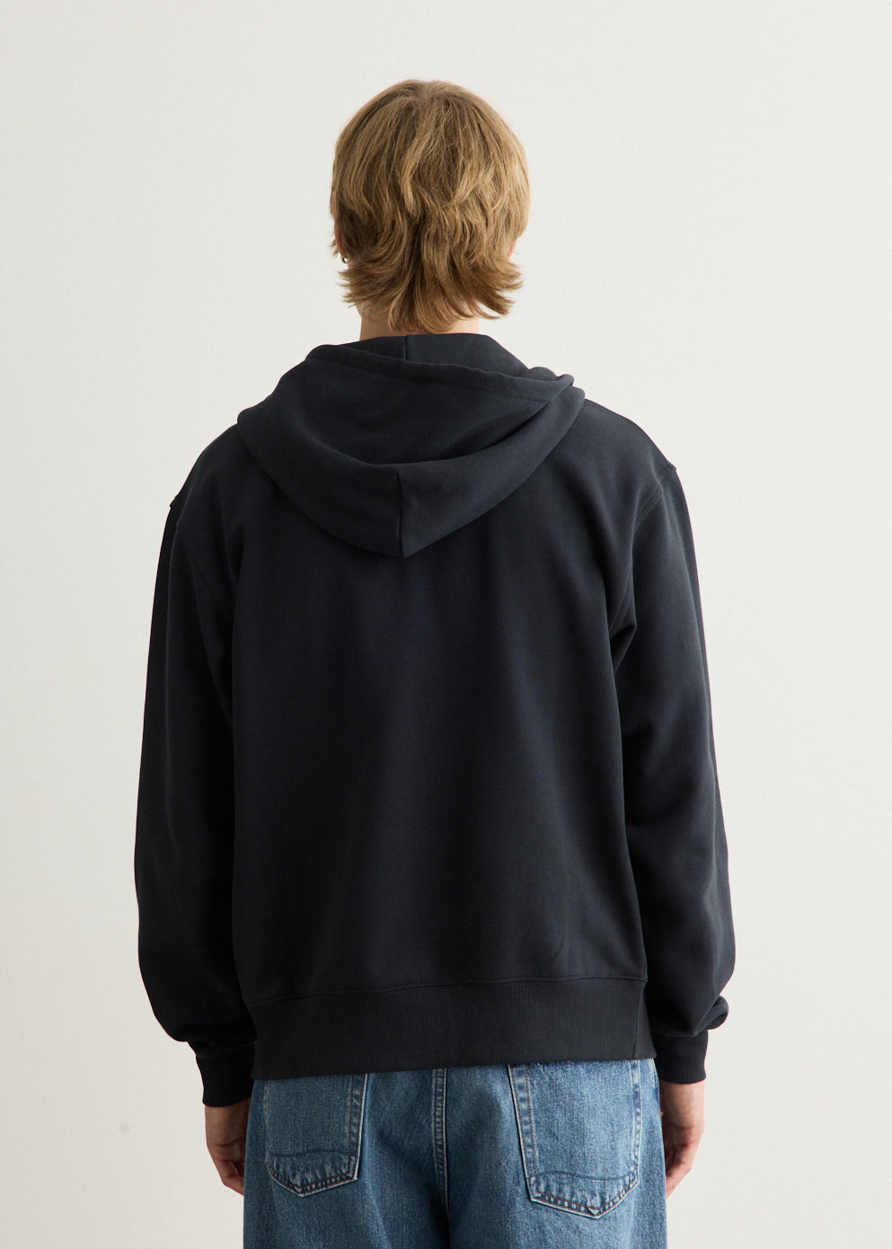 Oval Patch Zip Hooded Sweatshirt