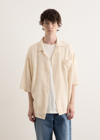 Soft Linen Open Collar BIG Shirt