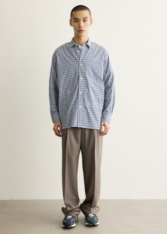 Cotton Check x Corduroy x Ripstop Combo Shirt