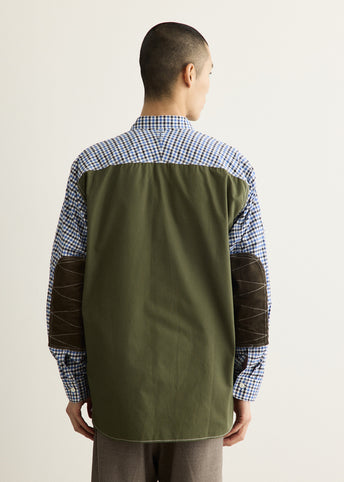 Cotton Check x Corduroy x Ripstop Combo Shirt