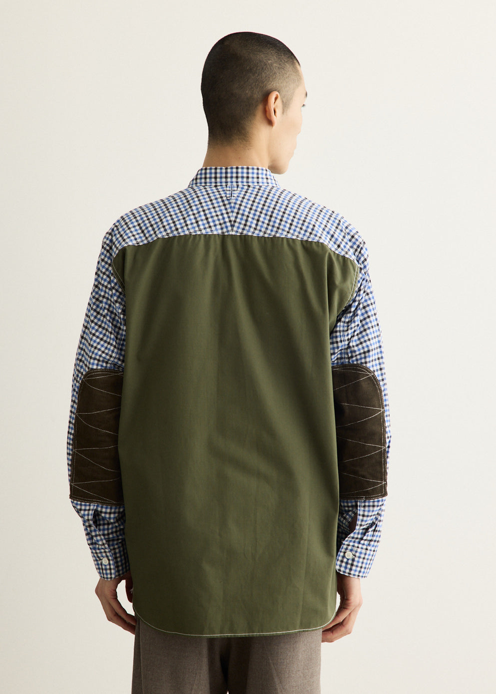Cotton Check x Corduroy x Ripstop Combo Shirt