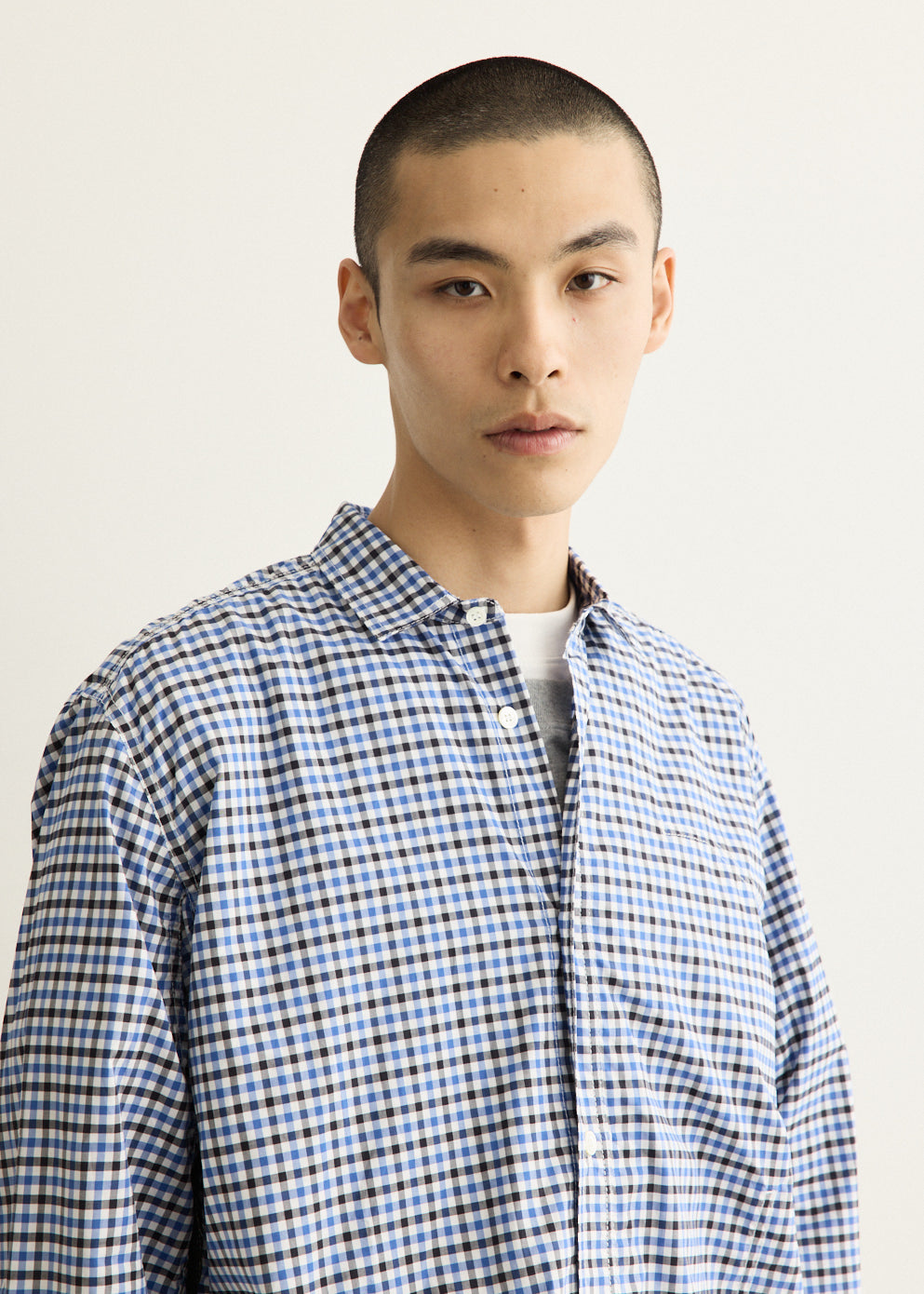 Cotton Check x Corduroy x Ripstop Combo Shirt