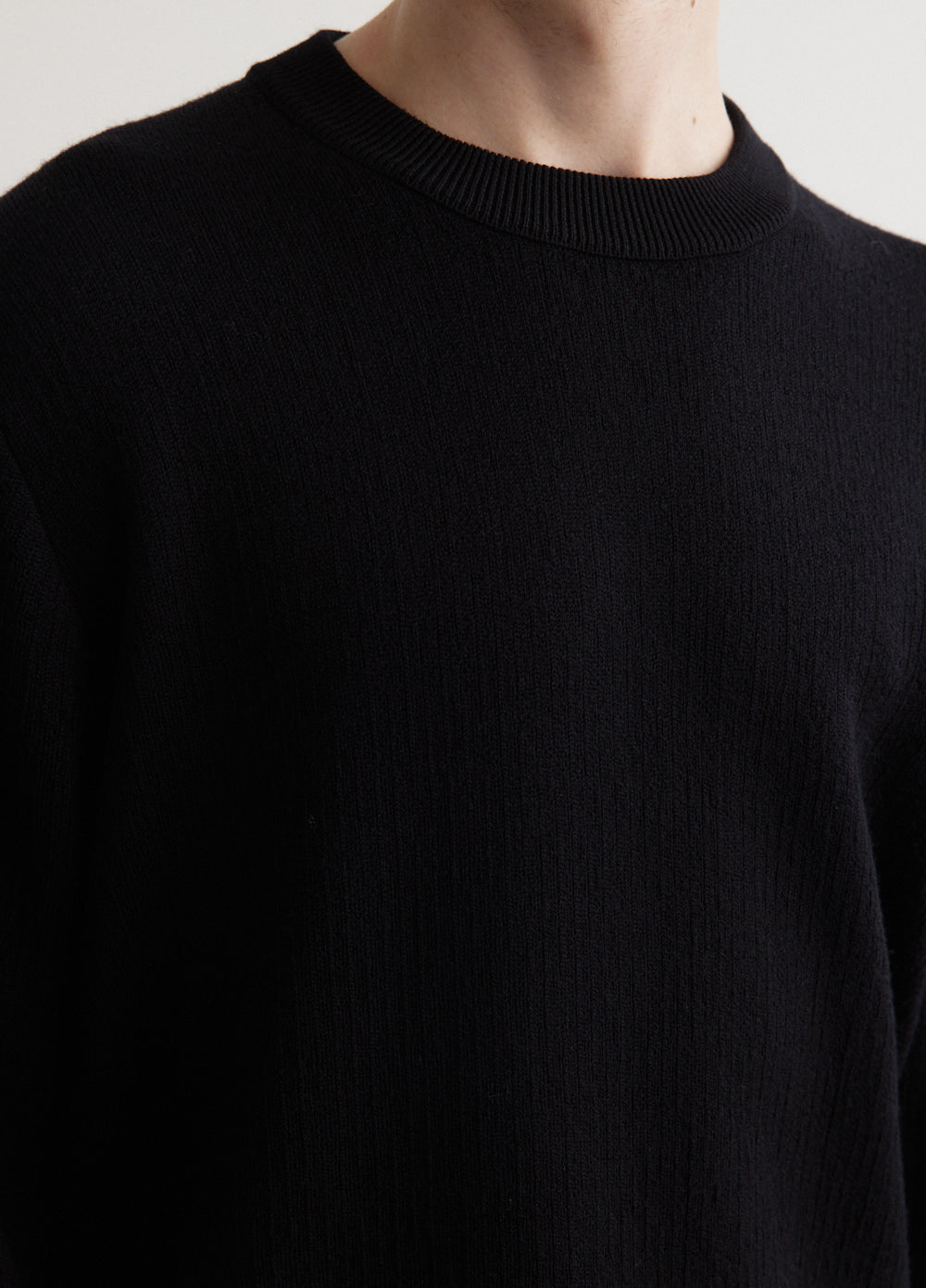 Double Weave Wool Crewneck
