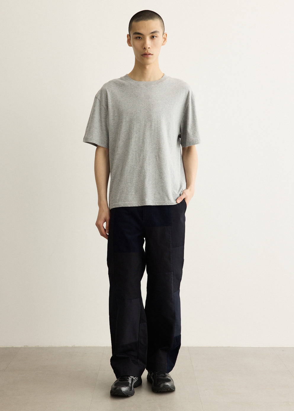 Multi Fabric Patch Garment Dyed Pant