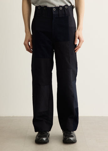 Multi Fabric Patch Garment Dyed Pant