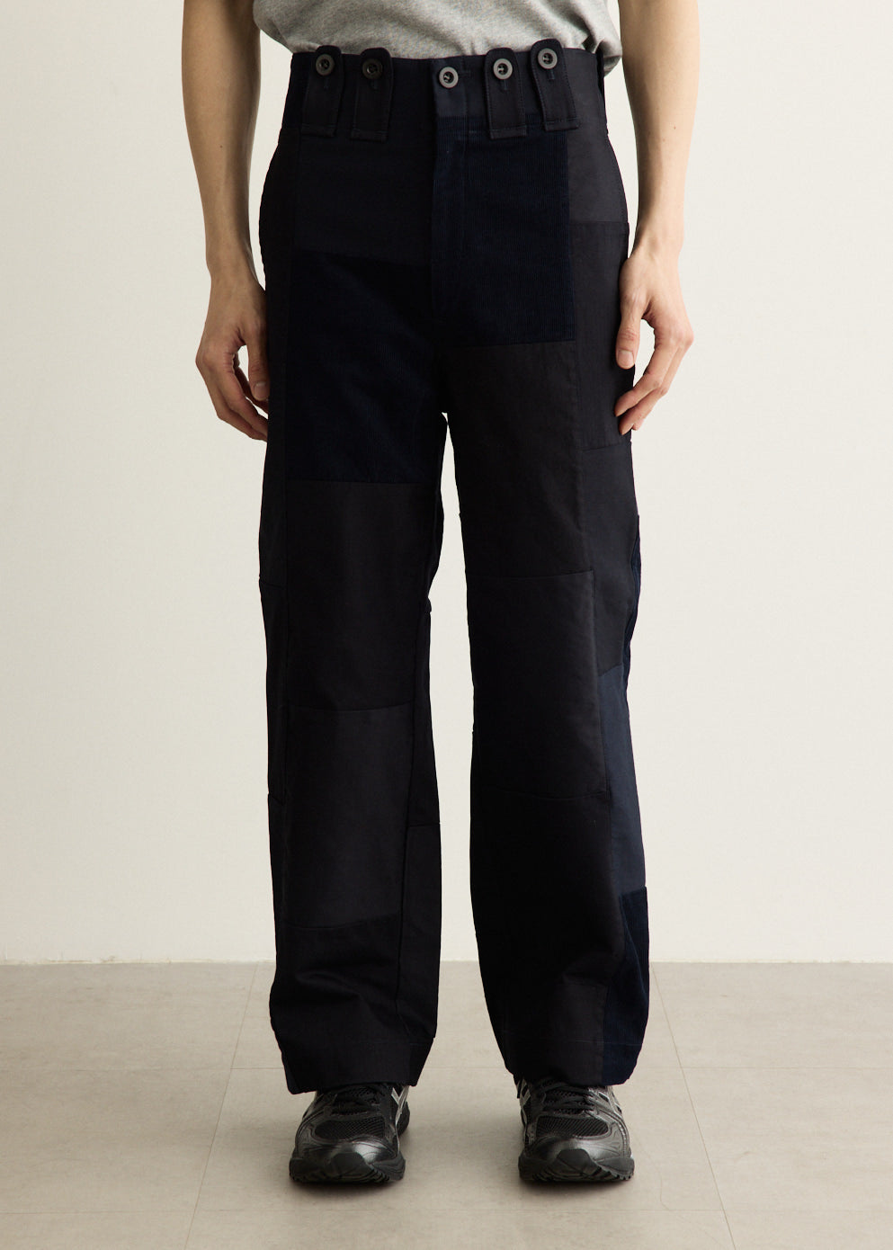 Multi Fabric Patch Garment Dyed Pant