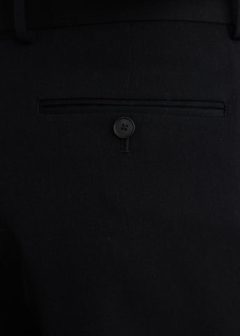 Light Wool Max Gabardine Two-Tuck Slacks