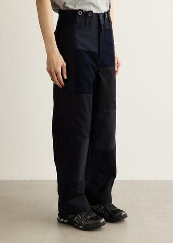 Multi Fabric Patch Garment Dyed Pant