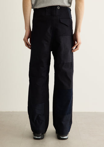 Multi Fabric Patch Garment Dyed Pant