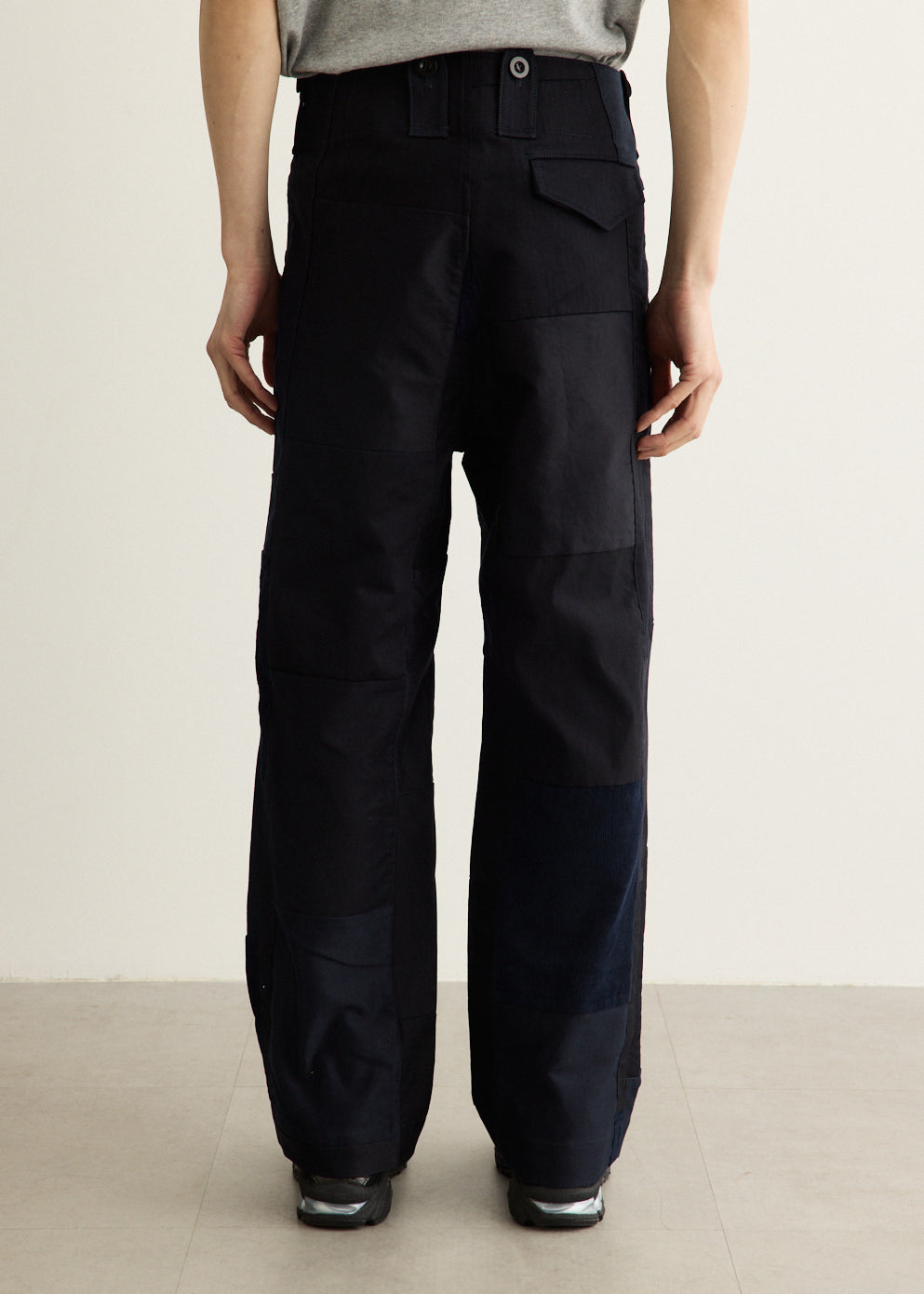 Multi Fabric Patch Garment Dyed Pant