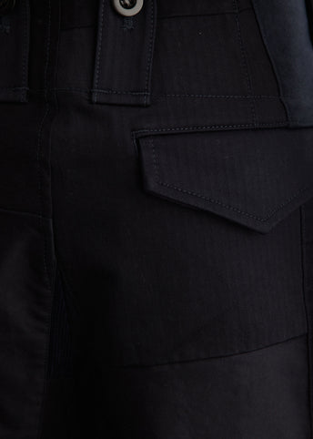 Multi Fabric Patch Garment Dyed Pant