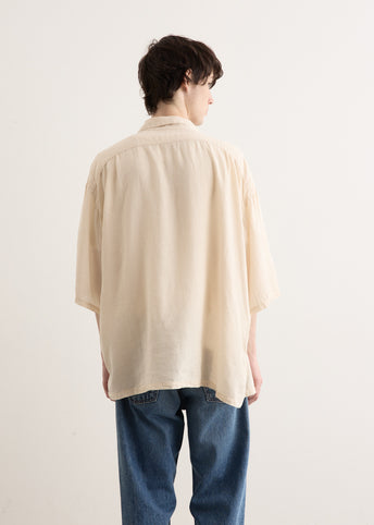 Soft Linen Open Collar BIG Shirt