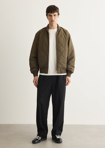 George Herringbone Stripe Two Tuck Pants