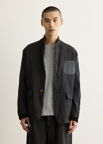 Polyester Herringbone Cowhide Pocket Jacket