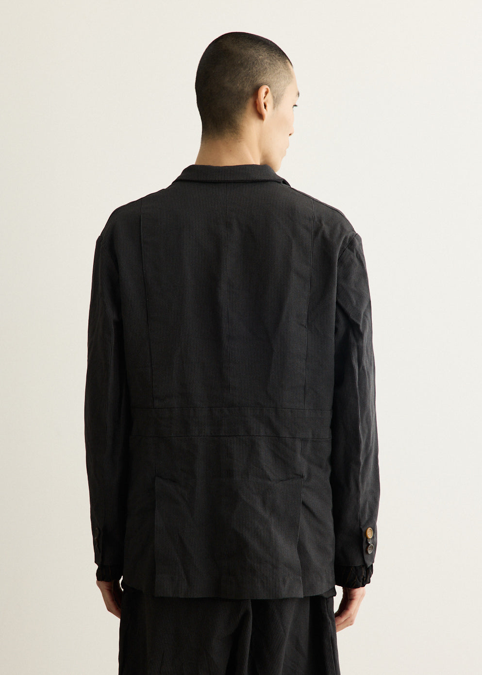Polyester Herringbone Cowhide Pocket Jacket