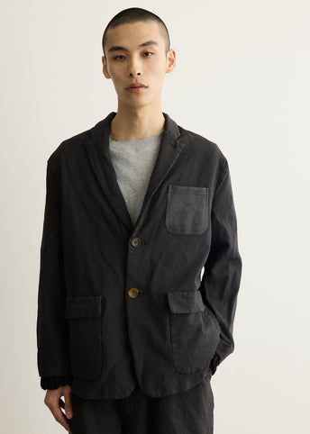 Polyester Herringbone Cowhide Pocket Jacket