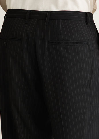 George Herringbone Stripe Two Tuck Pants