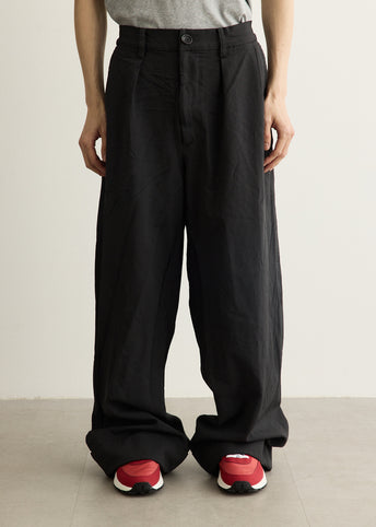 Polyester Herringbone Pleat Pant