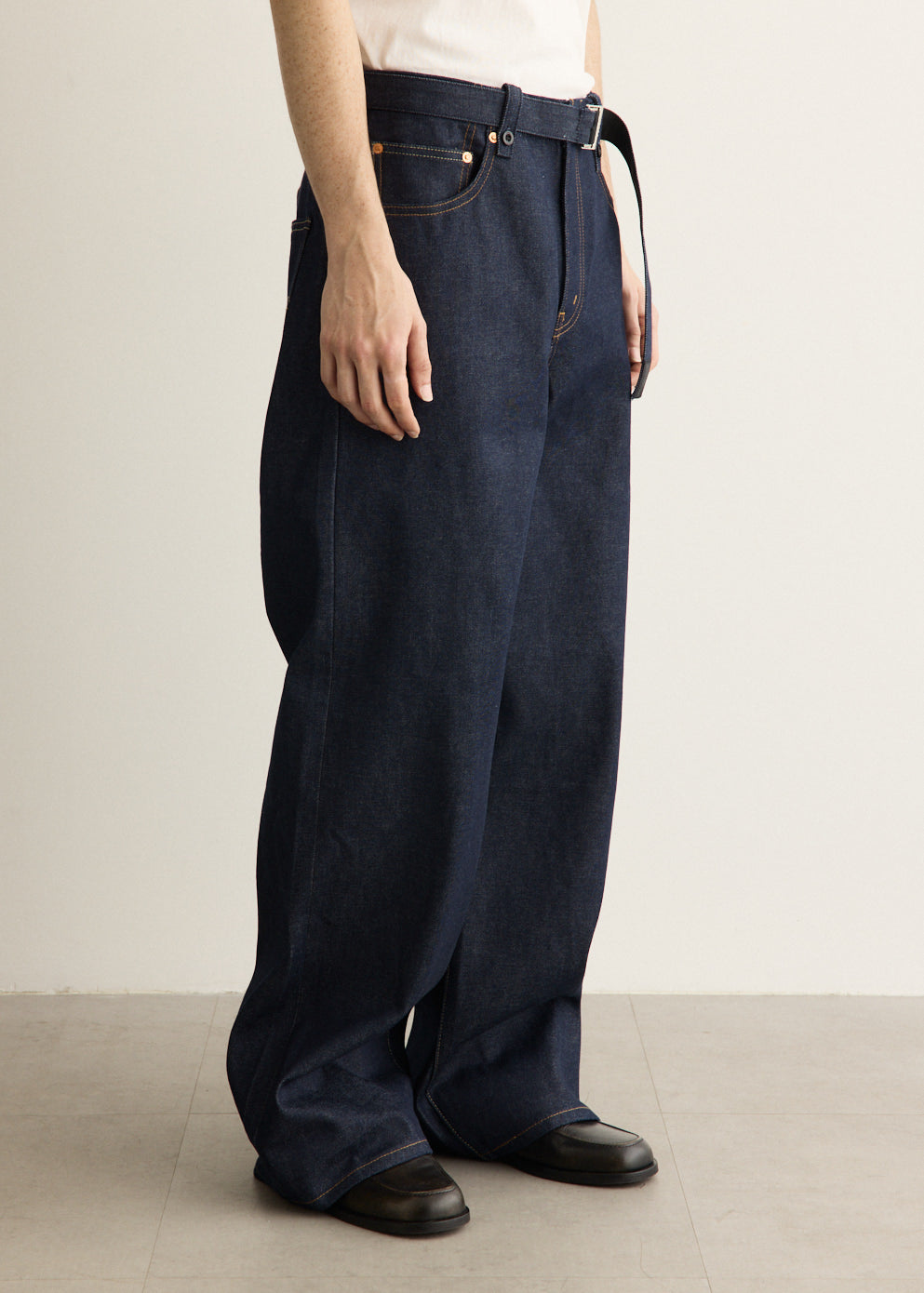 x Sacai Belted Wide Pant