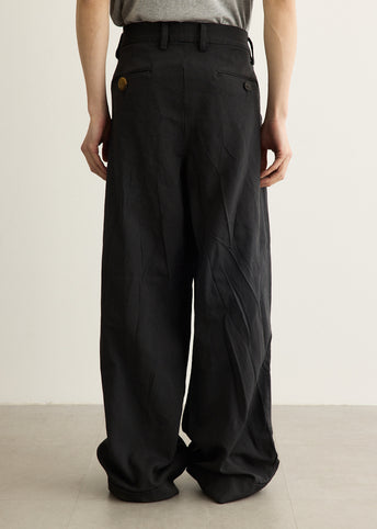 Polyester Herringbone Pleat Pant
