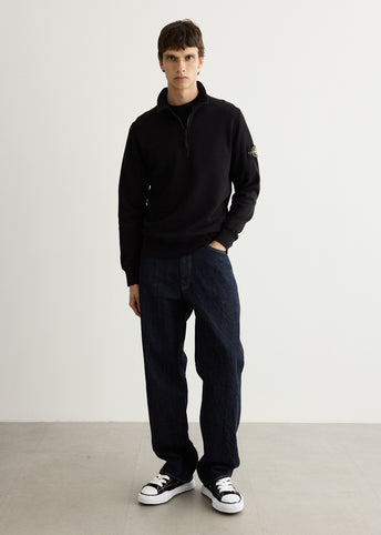 Organic Cotton Fleece Half Zip Sweatshirt