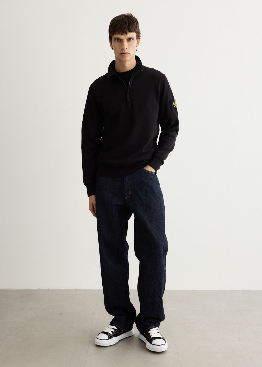 Organic Cotton Fleece Half Zip Sweatshirt
