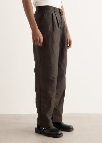 Wool Linen Tailored Trousers