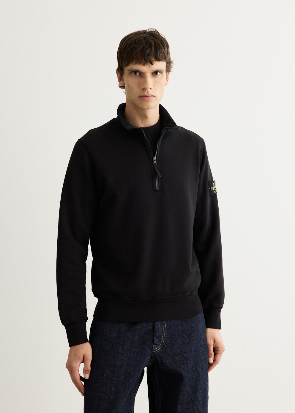 Organic Cotton Fleece Half Zip Sweatshirt