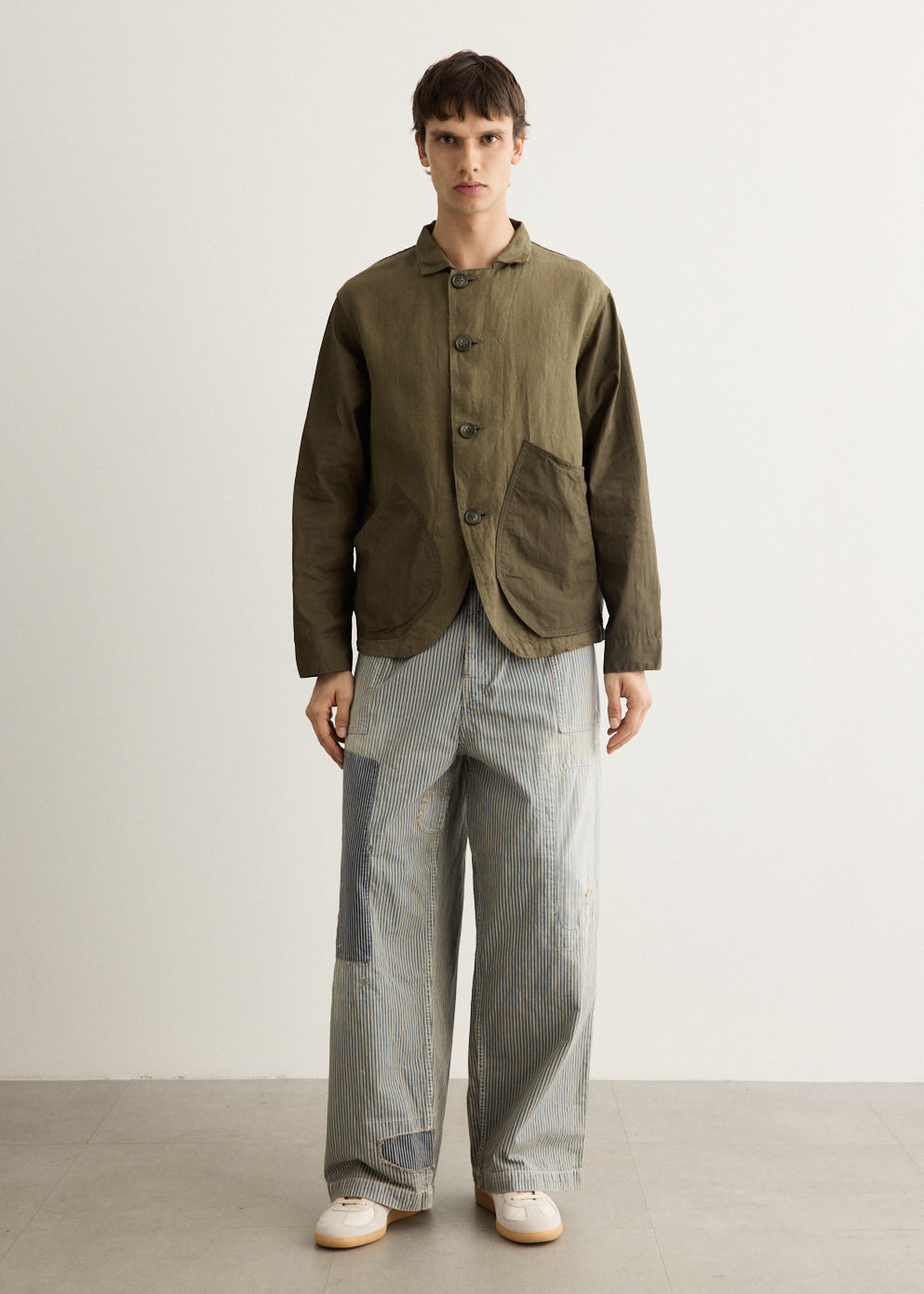 Linen Chino Cloth x Gabardine Ringoman Coverall