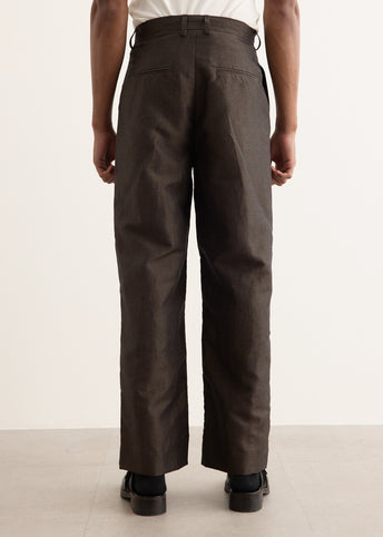 Wool Linen Tailored Trousers