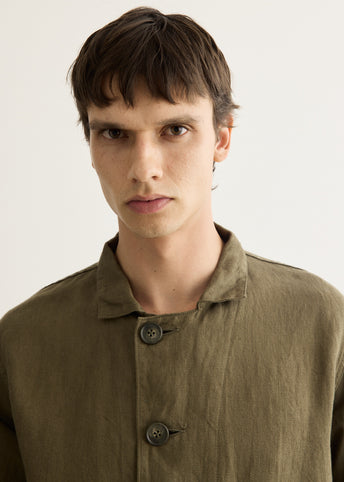 Linen Chino Cloth x Gabardine Ringoman Coverall