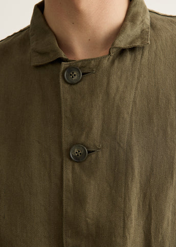 Linen Chino Cloth x Gabardine Ringoman Coverall