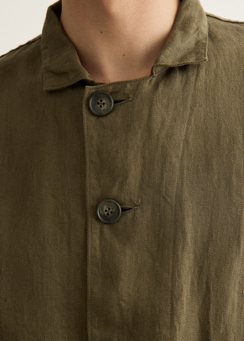 Linen Chino Cloth x Gabardine Ringoman Coverall