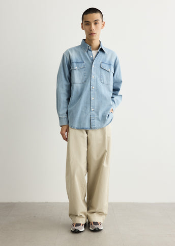 Washed Denim Utility Hugo Shirt