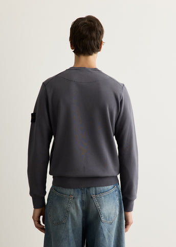 Organic Cotton Fleece Garment Dyed Crew Sweatshirt