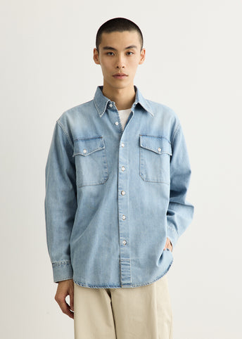 Washed Denim Utility Hugo Shirt