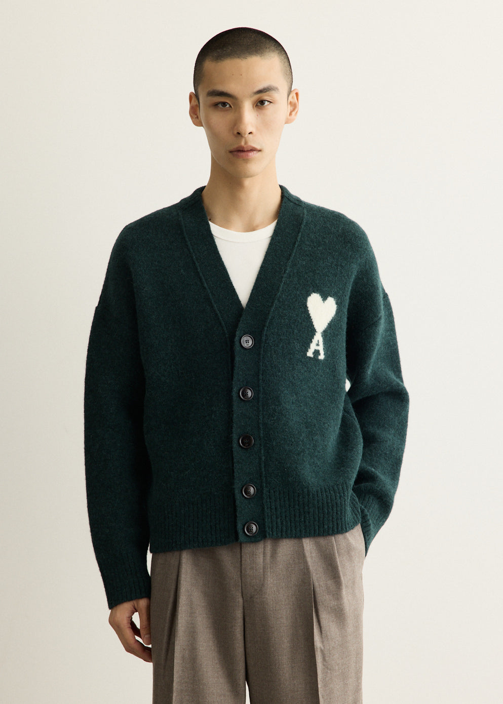 Cardigan With Contrasted Ami De Coeur